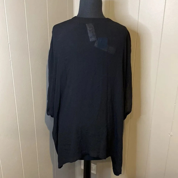 NWT Chico’s Small/Medium Cardigan Embroidered Gauze Ruana Wrap - Picture 5 of 6